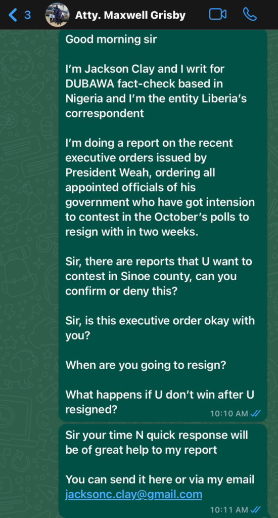 President Weah’s Executive Order versus the Liberian Code of Conduct 3 President Weah’s Executive Order versus the Liberian Code of Conduct