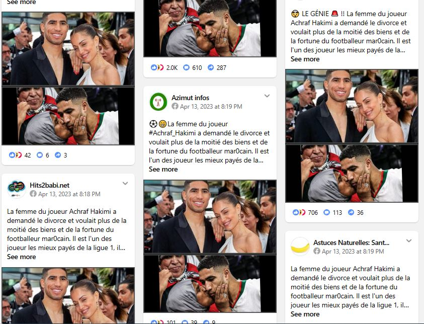 Fact-Check: Viral Achraf Hakimi - Hiba Abouk divorce settlement posts fake