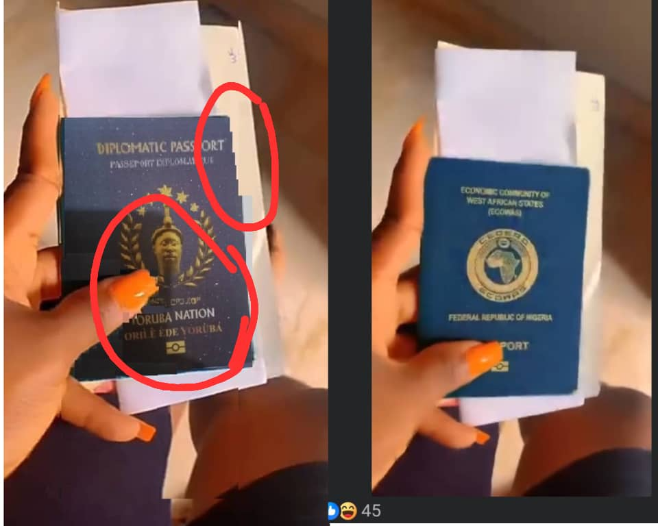 False! Yorùbá nation passport has no legal recognition, Nigerian passport, not banned 4 False! Yorùbá nation passport has no legal recognition, Nigerian passport, not banned