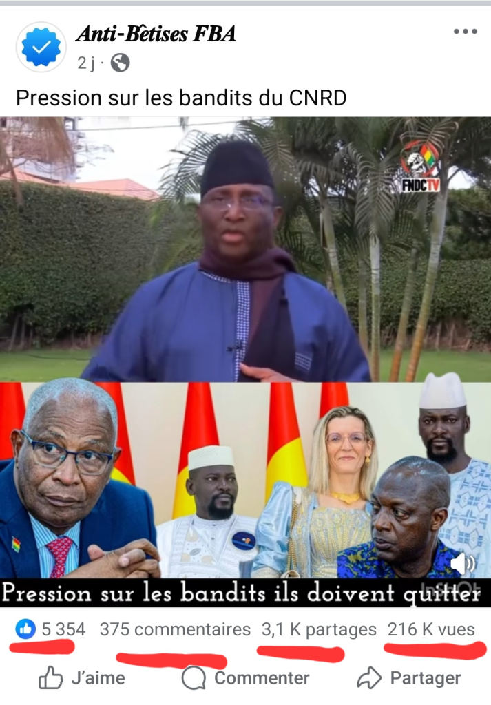 Guinée : Un discours contre le référendum de 2020 présenté comme récent 2 Guinée : Un discours contre le référendum de 2020 présenté comme récent
