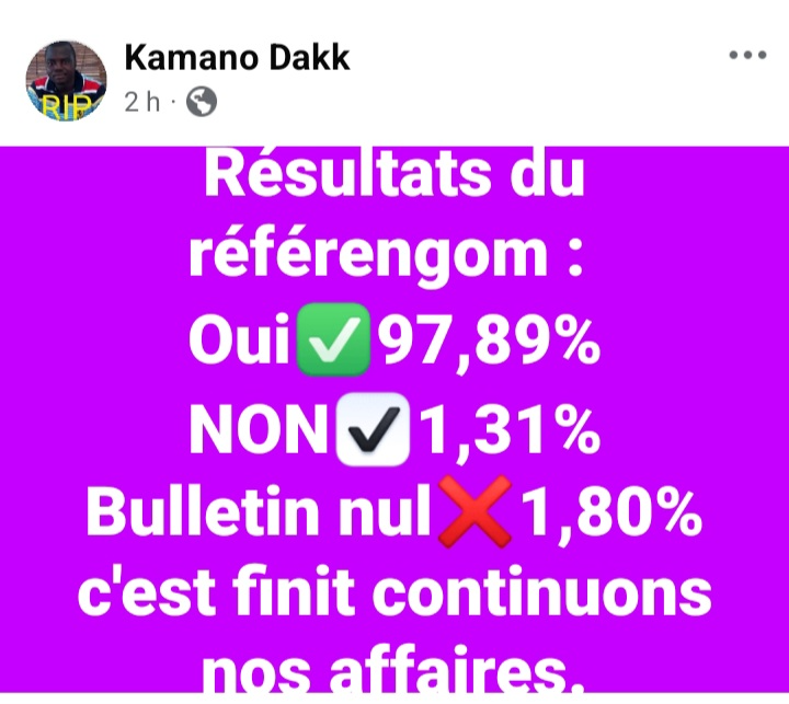 De faux résultats du référendum constitutionnel en Guinée circulent sur les réseaux sociaux 