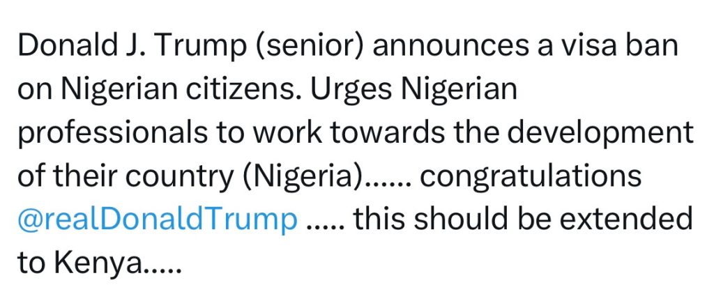 Facebook, X users delete posts on US-imposed visa ban on Nigerians after DUBAWA’s report 6 Facebook, X users delete posts on US-imposed visa ban on Nigerians after DUBAWA’s report