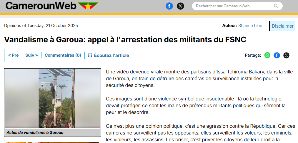 Aucune caméra de surveillance publique n’a été détruite en Côte d’Ivoire